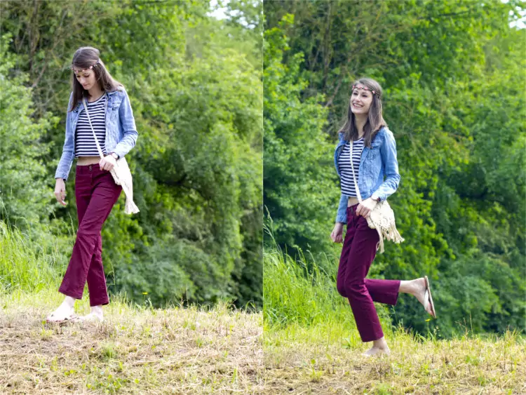 Second Hand Jeans Hippie Outfit