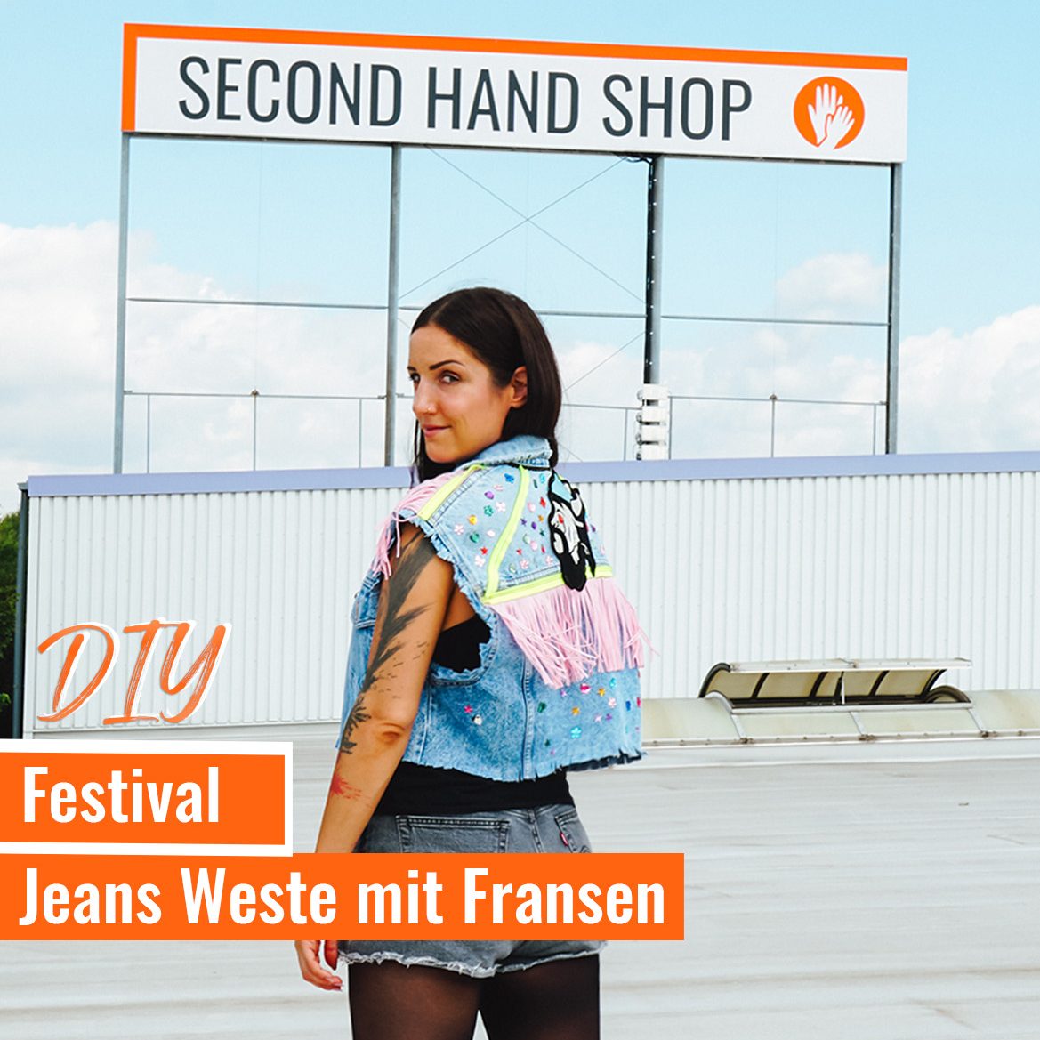 Fransen Jeansweste - DIY für dein Festival-Outfit