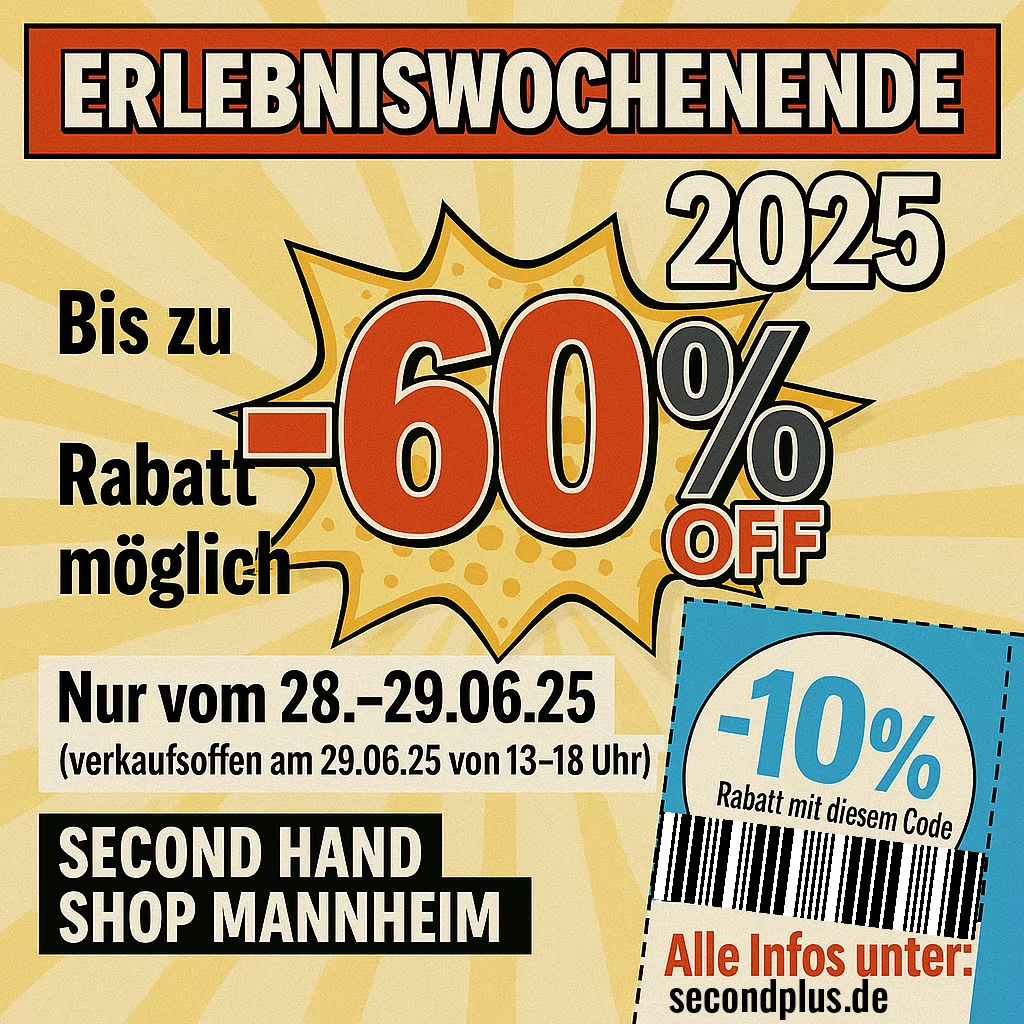 Mannheim Erlebniswochenende 2025 Second Hand Shop Aktion